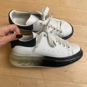 Alexander McQueen white leather sneakers Size 35 transparent Ombre soles